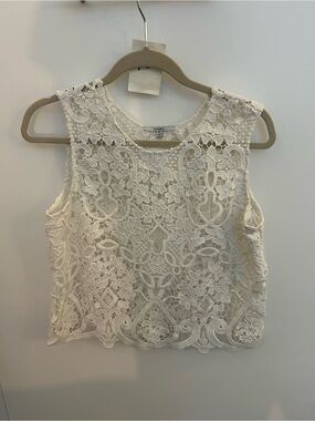 Acemi White Crochet Lace Camisole